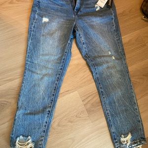 Madison Ripped Crop Straight Leg Jeans